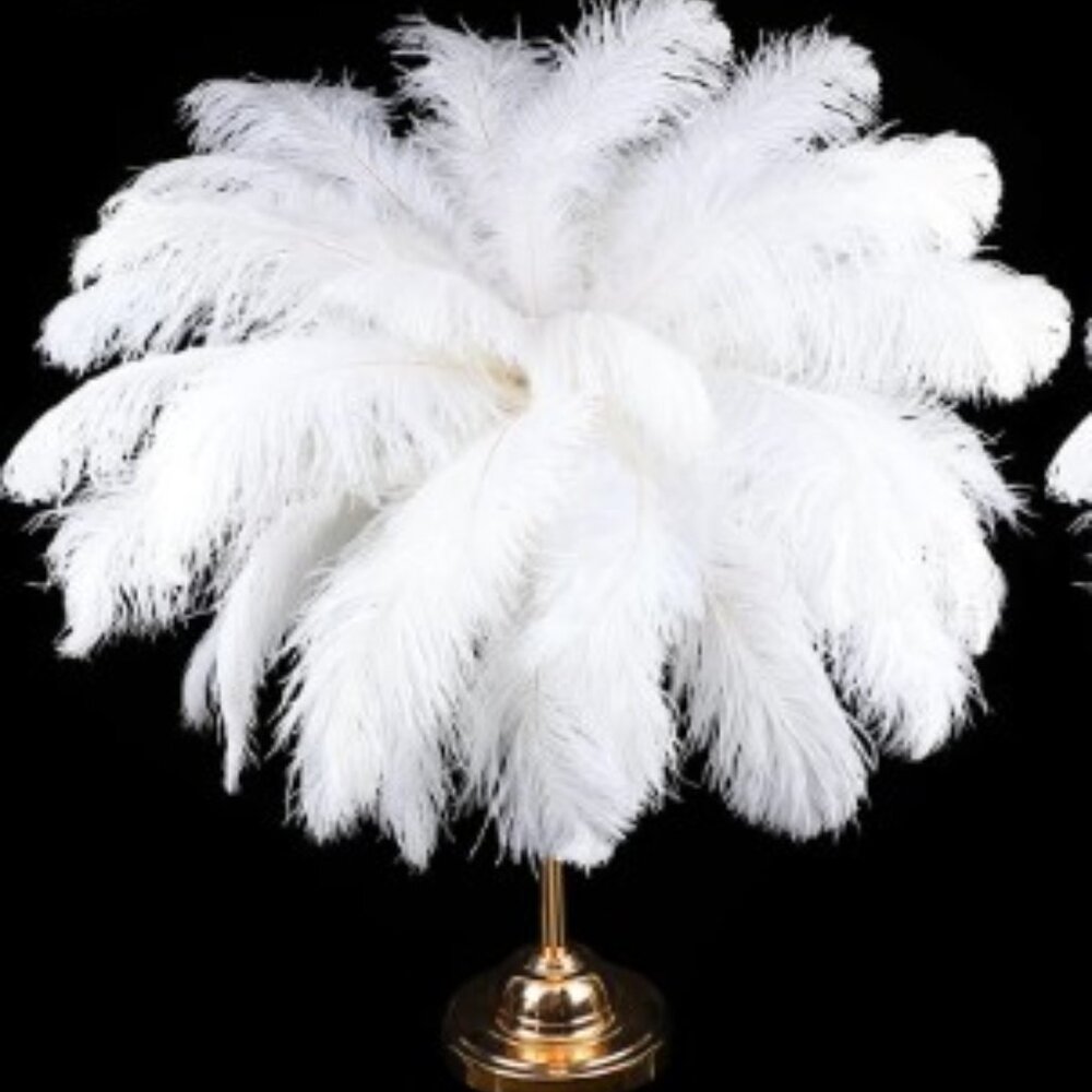 150 Pcs  Natural Ostrich Feathers Plumes Bulk for Centerpiece 7 1/2 -18 Inches
